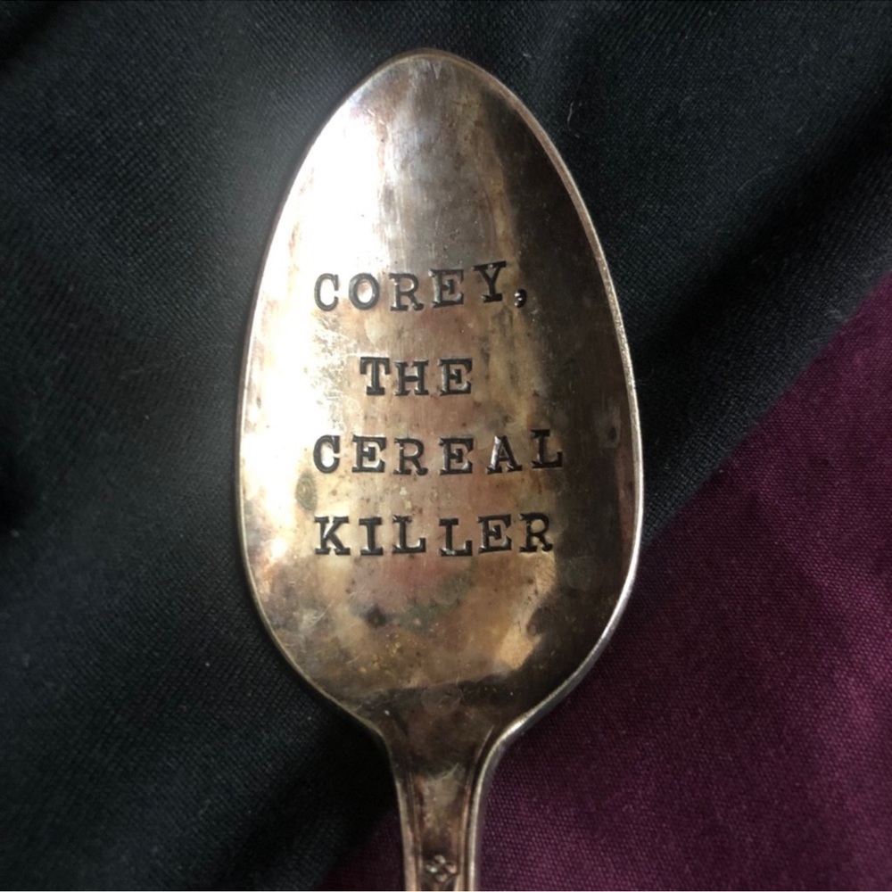 Engraved Silver Spoon Tablespoon